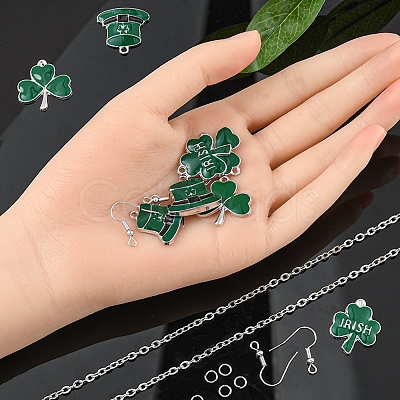 DIY Clover Pendant Jewelry Sets Making Kit DIY-YW0005-05P-1