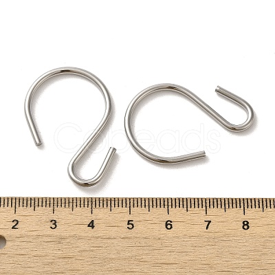 Non-Tarnish 304 Stainless Steel S-Hook Clasp STAS-C085-03H-P-1