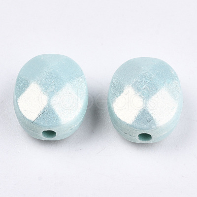 Spray Painted Acrylic Beads MACR-T037-08C-1