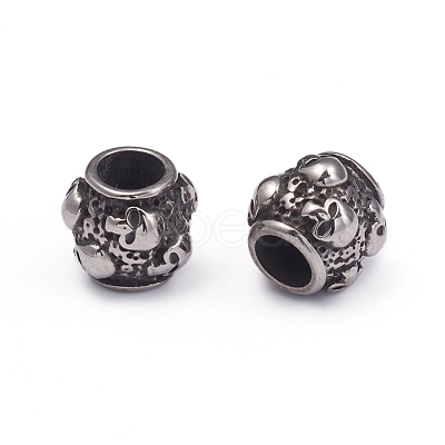 Halloween 304 Stainless Steel European Beads STAS-G220-42AS-1