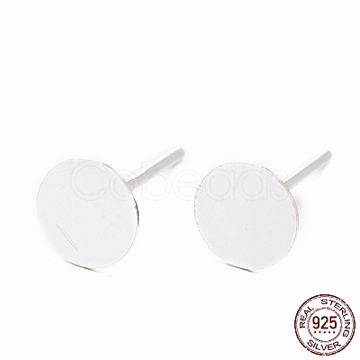 925 Sterling Silver Stud Earring Findings X-STER-T002-201S-1