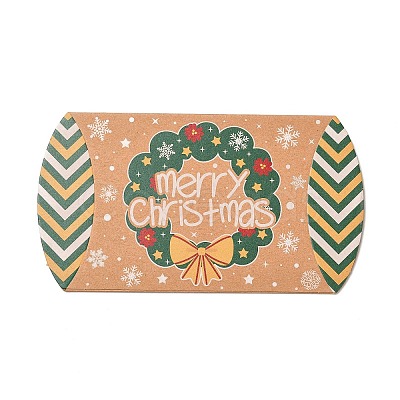 Christmas Theme Cardboard Candy Pillow Boxes CON-G017-02I-1