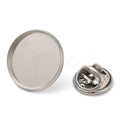 Non-Tarnish 304 Stainless Steel Brooch Findings STAS-R123-17B-P-1