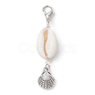 Shell Pendent Decorations HJEW-JM01323-1