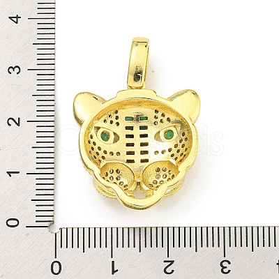 Brass Micro Pave Cubic Zirconia Pendants KK-K354-13F-G-1