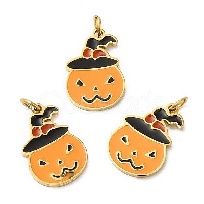 Halloween Ion Plating(IP) 304 Stainless Steel Charms STAS-D066-06G-1