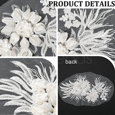 3D Flower Lace Appliques DIY-WH0430-459B-1