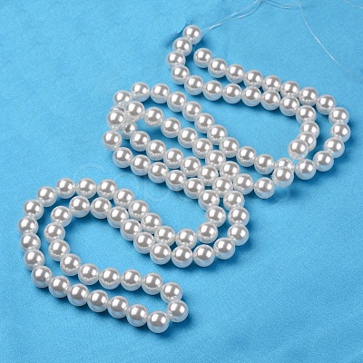 ABS Plastic Imitation Pearl Round Beads MACR-S789-6mm-04-1