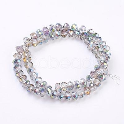 Electroplate Glass Beads Strands EGLA-S010-6-1