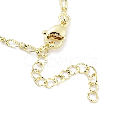 Brass Pendant Necklaces NJEW-B101-04G-03-1