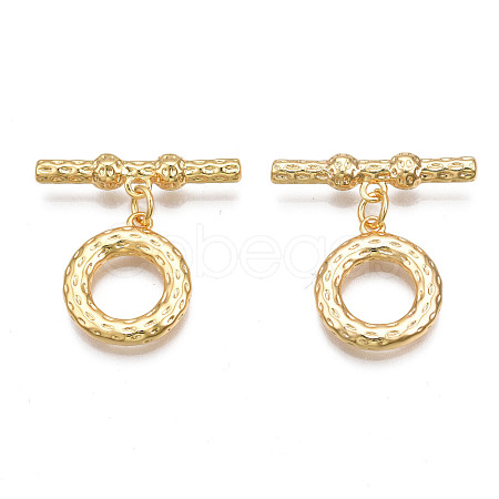 Brass Toggle Clasps KK-N233-140LG-1