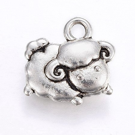 Tibetan Style Alloy Charms PALLOY-ZN64051-AS-RS-1