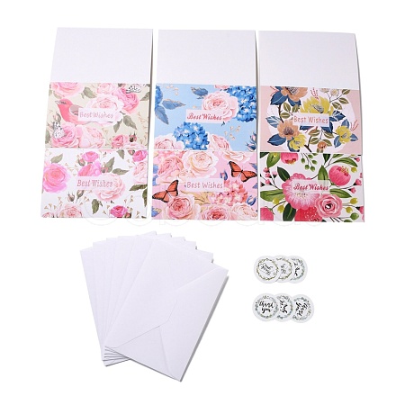 Rectangle Paper Greeting Cards DIY-C025-07-1