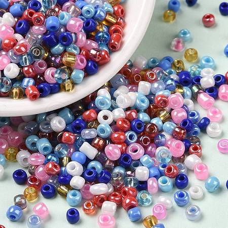 Opaque & Transparent Inside Colours Glass Seed Beads SEED-A030-10C-1