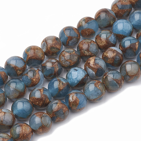Natural Chalcedony Beads Strands G-S333-6mm-014C-1