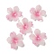 Heat Shrink Sheet Bead Caps, 5-Petal Flower, Pink, 26x28x1mm, Hole: 1.6mm