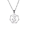 Non-Tarnish Stainless Steel Pendant Necklaces, September Morning Glory, 16.14~19.69 inch(41~50cm)