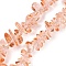 Transparent Glass Beads Strands, Imitation Gemstone, Nuggets, Light Salmon, 4~11x8~10x2~8mm, Hole: 0.7mm, 31.10''(79cm)