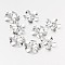 Tarnish Resistant Flower 5-Petal 316 Surgical Stainless Steel Bead Caps, Stainless Steel Color, 15x2.5mm, Hole: 1mm