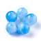 Acrylic Imitation Jade Beads, Round, Dodger Blue, 7.5~8x7mm, Hole: 1.8mm, about 1900pcs/500g