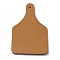 PU Leather Label Tags, with Holes, for DIY Jeans, Bags, Shoes, Hat Accessories, Peru, 76x50x2mm, Hole: 2mm