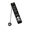 Skeleton Stainless Steel Rectangle Bookmark for Booklovers Reader, Black, 130x26mm