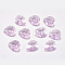 Faceted Glass Rhinestone Pendants, Imitation Austrian Crystal, teardrop, Light Rose, 24x12x6.5mm, Hole: 1.5mm