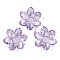 Transparent Acrylic Beads, Flower, Lilac, 23.5x21x6.5mm, Hole: 2mm, 462pcs/500g