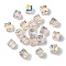 100Pcs Transparent Electroplate Glass Beads, AB Color Plated, Faceted, Cube, Clear AB, 7x7x7mm, Hole: 1.6mm