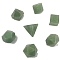 Natural Green Aventurine Mixed Shape Figurines Statues for Home Desk Decorations, 15~24mm, 7pcs/set