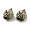 Tibetan Style Brass Beads, Cadmium Free & Lead Free, Tortoise, Antique Bronze, 7x7.5x9.5mm, Hole: 2.2mm