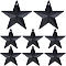 Gorgecraft Iron Pendants, Star Charm, Black, 60x61.5x5.5mm, Hole: 1mm, 30pcs/box