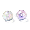 UV Plating Transparent Rainbow Iridescent Acrylic Beads OACR-F004-01B-3