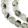 Natural Green Lodolite Quartz/Garden Quartz Beads Strands G-Q010-A18-01-4