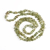 Natural Green Apatite Chips Beads Strands G-D0002-A13-2