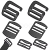 WADORN 6Pcs 3 Style Zinc Alloy Adjustable Buckles FIND-WR0010-85-1