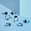 Unicraftale 20Pcs 4 Size  304 Stainless Steel Open Cuff Ring Components RJEW-UN0002-61-2