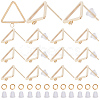 CREATCABIN 16Pcs Hollow Triangle Brass Stud Earring Findings DIY-CN0002-68-1