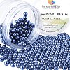   6mm Purple Navy Glass Pearl Beads Tiny Satin Luster Round Loose beads for Jewelry Making HY-PH0001-6mm-069-1