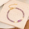 Natural Amethyst Rectangle Beaded Bracelet for Woman PW-WG21593-02-1