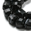 Natural Black Agate Beads Strands G-G005-A01-01-4