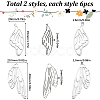 SUNNYCLUE 12Pcs 2 Style 201 Stainless Steel Pendants STAS-SC0006-46-2