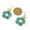 Christmas Theme Imitation Austrian Crystal Dangle Earrings EJEW-TA00468-2