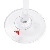 Mushroom Resin Wine Glass Charms Decoration AJEW-JO00231-4