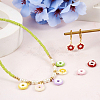 24Pcs 12 Colors Frosted Painted Colored Alloy Pendants FIND-TA0003-24-7