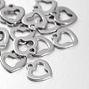 304 Stainless Steel Open Heart Charms STAS-N059-38-2