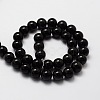 Natural Obsidian Round Beads Strands G-G735-19-6mm-01-2