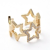 Adjustable Brass Cuff Finger Rings X-RJEW-G096-06G-2