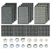 16 Sheets 4104Pcs Acrylic Imitation Pearl Stickers and Acrylic Rhinestone Gems Stickers DIY-TA0004-56-11