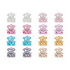 80Pcs 8 Colors Transparent Acrylic Pendants MACR-PJ0001-07-20